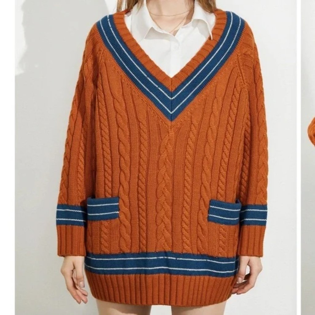 J.Ing Ollie Colorblock Cable Knit Sweater — image 5 of 8